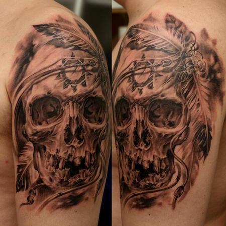 Tattoos - Indian Skull - 63848